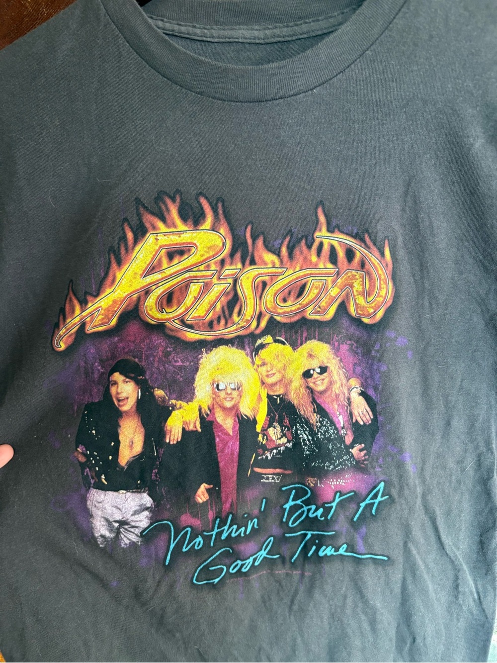 Poison Nothin' But A Good Time Faded Graphic Band T-Shirt 2020